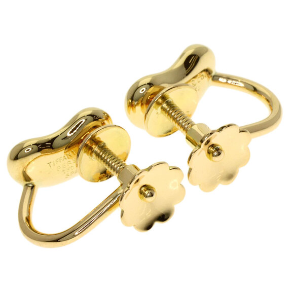 TIFFANY 18k Gold Bean Earrings - Picture 2 of 6